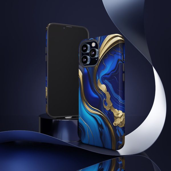 Royal Blue and Gold iPhone | Samsung | Samsung Galaxy | Google Pixel - Cell Phone Tough Cases - Image 46