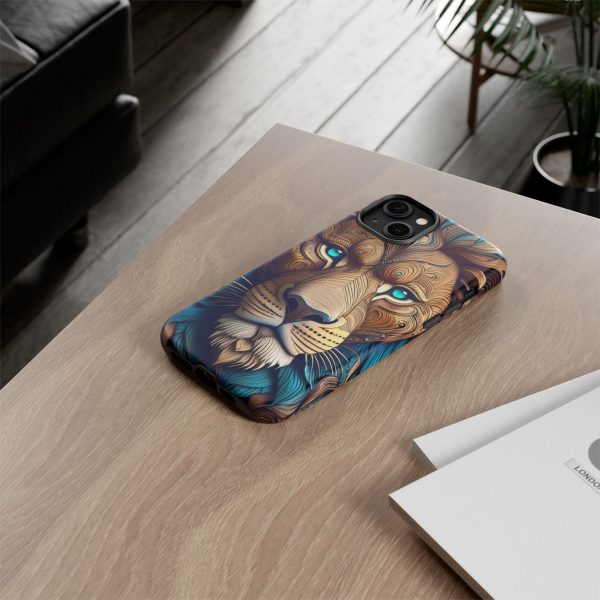 Wood Lion Art iPhone | Google Pixel - Cell Phone Tough Cases - Image 68