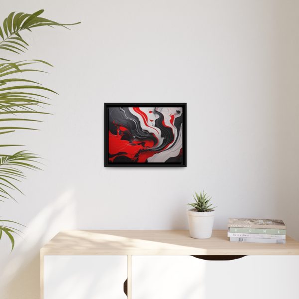 Red and Black Abstract 1 Matte Canvas, Black Frame - Image 11