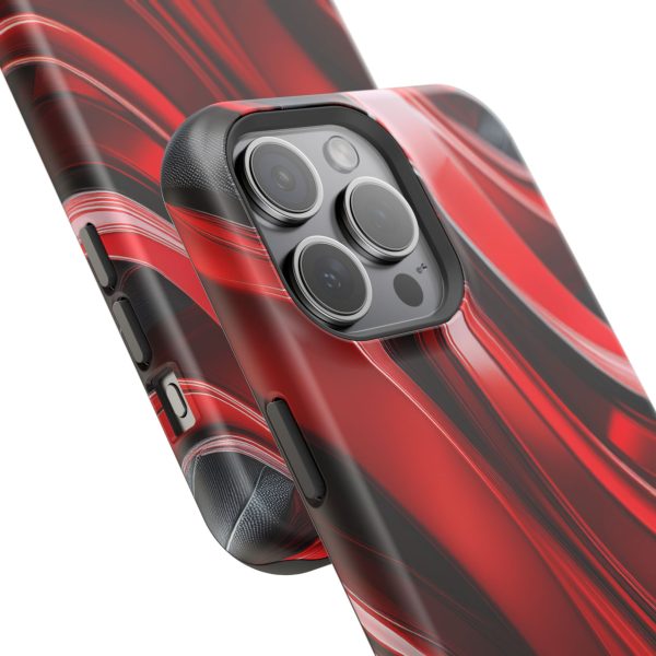 Red and Black Custom Magnetic Tough Case for iPhone - Dual Layer Protection with MagSafe® Compatibility - Matte or Glossy Finish - Image 118