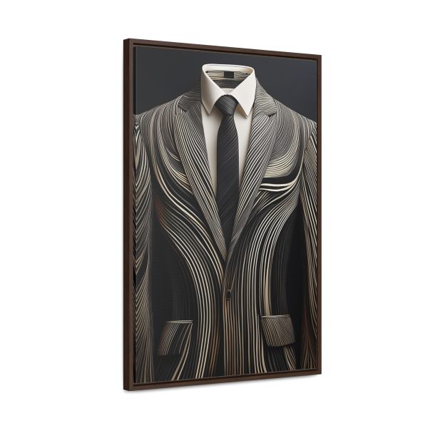 Black Suit Abstract Gallery Canvas Wraps, Vertical Frame - Image 27