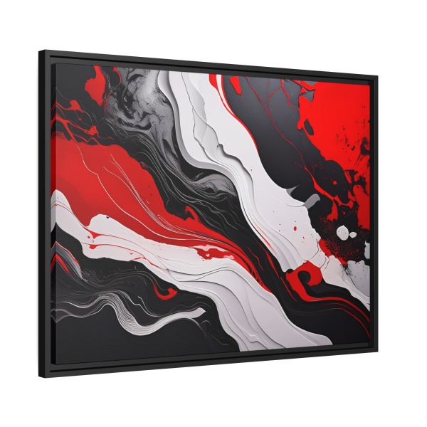 Red and Black Abstract 3 Matte Canvas, Black Frame - Image 26