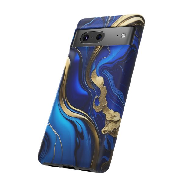 Royal Blue and Gold iPhone | Samsung | Samsung Galaxy | Google Pixel - Cell Phone Tough Cases - Image 150