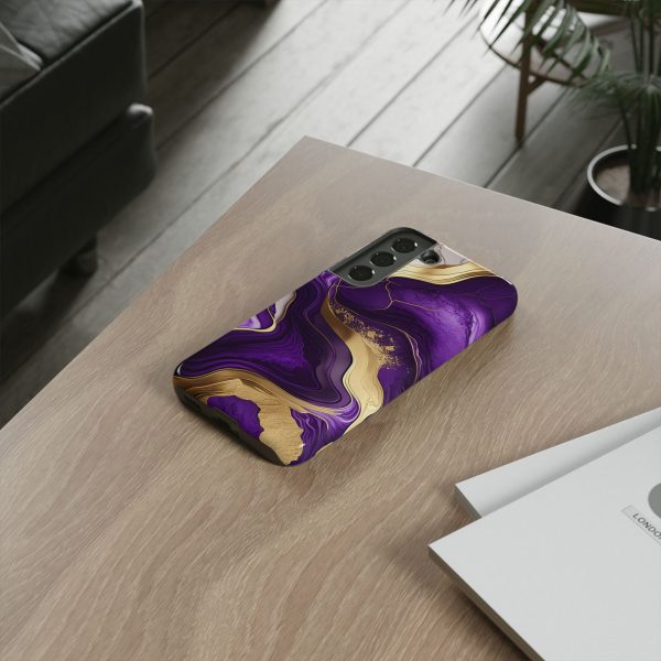 Purple and Gold iPhone | Samsung | Samsung Galaxy | Google Pixel - Cell Phone Tough Cases - Image 78