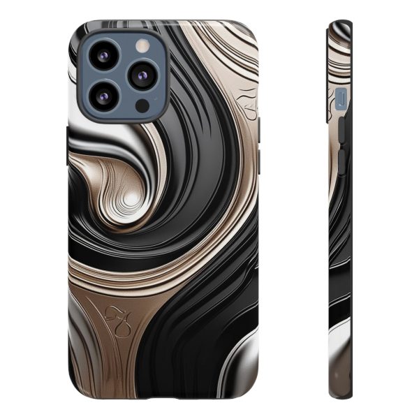 Black and Gold iPhone | Samsung | Samsung Galaxy | Google Pixel - Cell Phone Tough Cases - Image 45