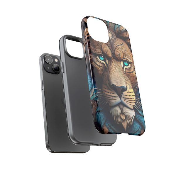 Wood Lion Art iPhone | Google Pixel - Cell Phone Tough Cases - Image 63