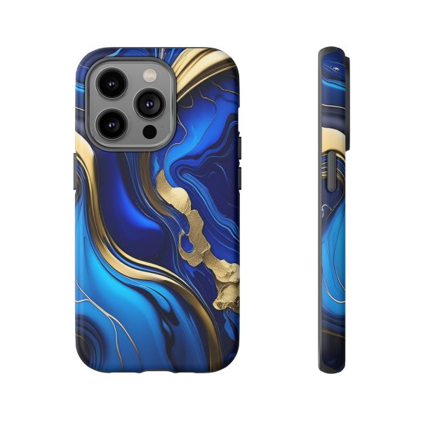 Royal Blue and Gold iPhone | Samsung | Samsung Galaxy | Google Pixel - Cell Phone Tough Cases - Image 101