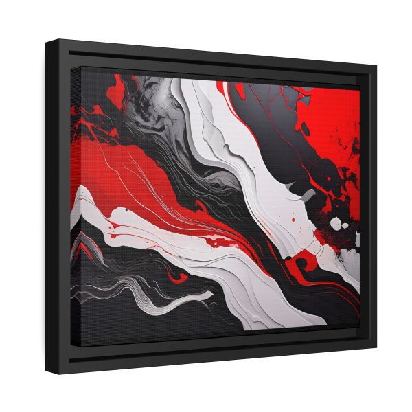 Red and Black Abstract 3 Matte Canvas, Black Frame - Image 6