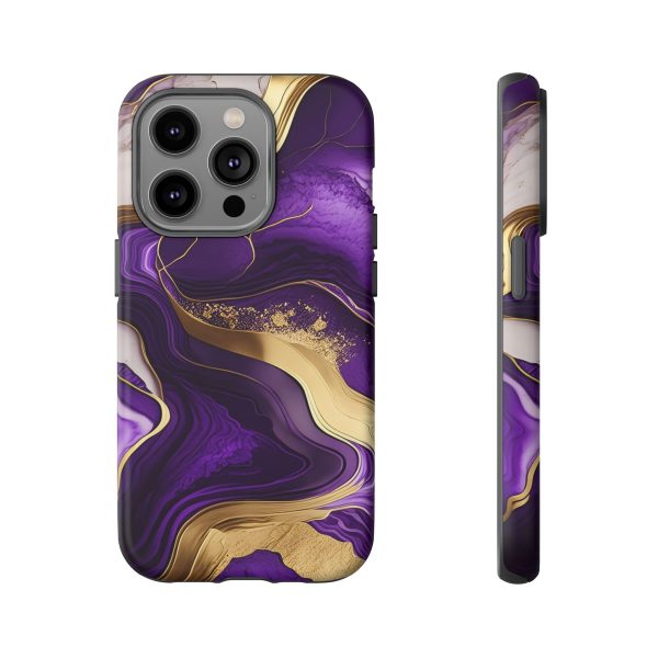 Purple and Gold iPhone | Samsung | Samsung Galaxy | Google Pixel - Cell Phone Tough Cases - Image 101