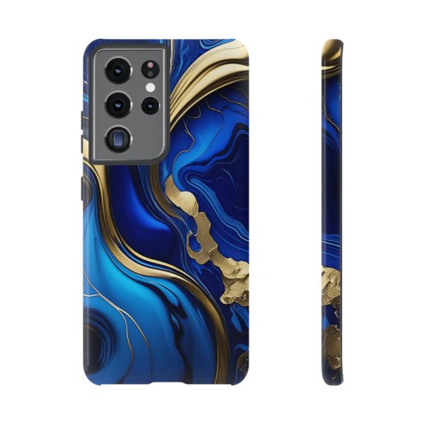 Royal Blue and Gold iPhone | Samsung | Samsung Galaxy | Google Pixel - Cell Phone Tough Cases - Image 57