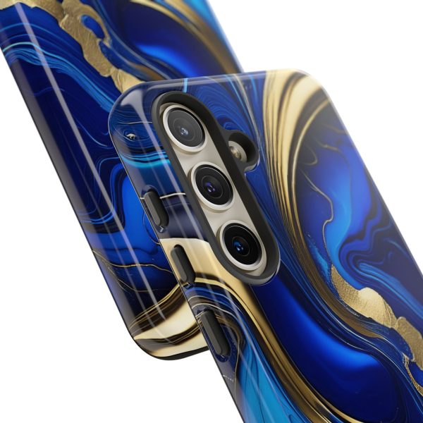 Royal Blue and Gold iPhone | Samsung | Samsung Galaxy | Google Pixel - Cell Phone Tough Cases - Image 186