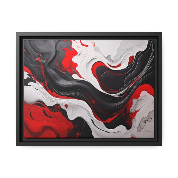 Red and Black Abstract 2 Matte Canvas, Black Frame - Image 9