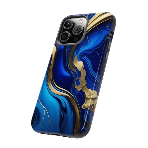 Royal Blue and Gold iPhone | Samsung | Samsung Galaxy | Google Pixel - Cell Phone Tough Cases - Image 114