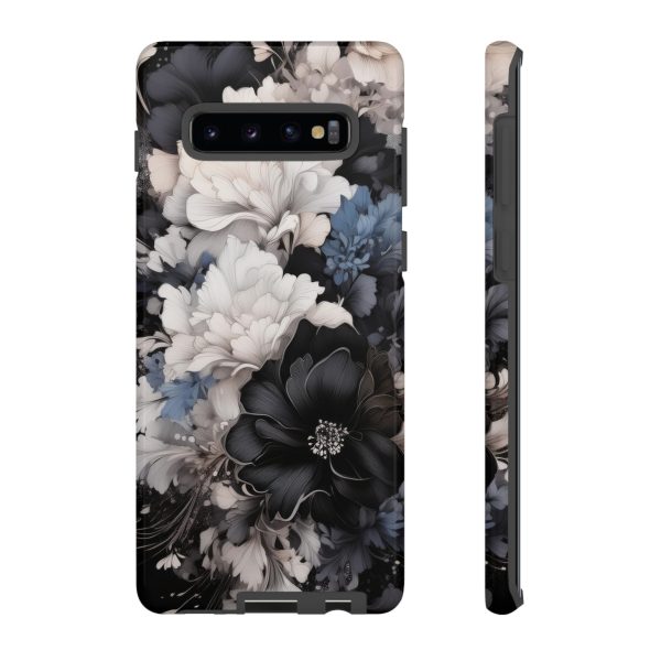 Black and White Flowers iPhone | Samsung | Samsung Galaxy | Google Pixel - Cell Phone Tough Cases - Image 15