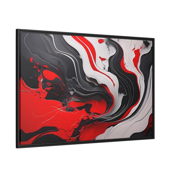 Red and Black Abstract 1 Matte Canvas, Black Frame - Image 38