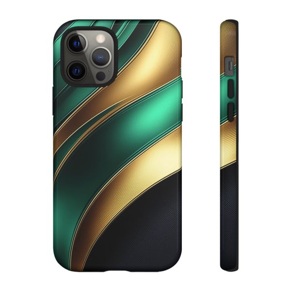 Green and Gold iPhone | Samsung | Samsung Galaxy | Google Pixel - Cell Phone Tough Cases - Image 33