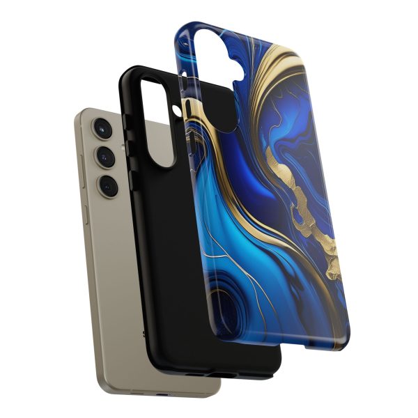 Royal Blue and Gold iPhone | Samsung | Samsung Galaxy | Google Pixel - Cell Phone Tough Cases - Image 198