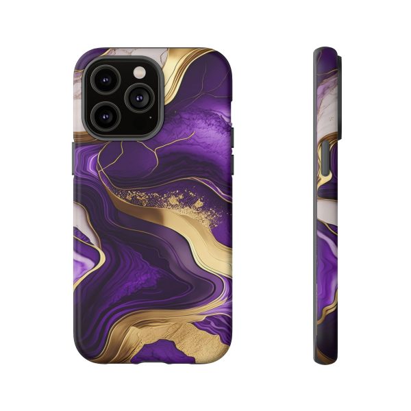 Purple and Gold iPhone | Samsung | Samsung Galaxy | Google Pixel - Cell Phone Tough Cases - Image 117