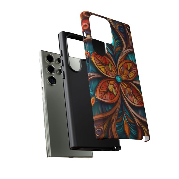 Wood Grain Flower iPhone | Samsung | Samsung Galaxy | Google Pixel - Cell Phone Tough Cases - Image 139