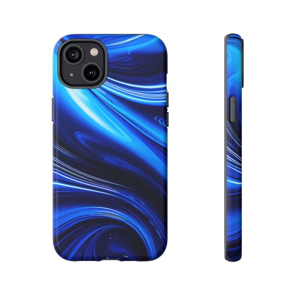 Royal Blue Wave iPhone | Samsung | Samsung Galaxy | Google Pixel - Cell Phone Tough Cases - Image 109