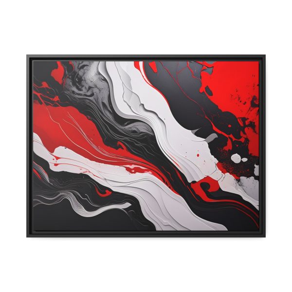 Red and Black Abstract 3 Matte Canvas, Black Frame - Image 25