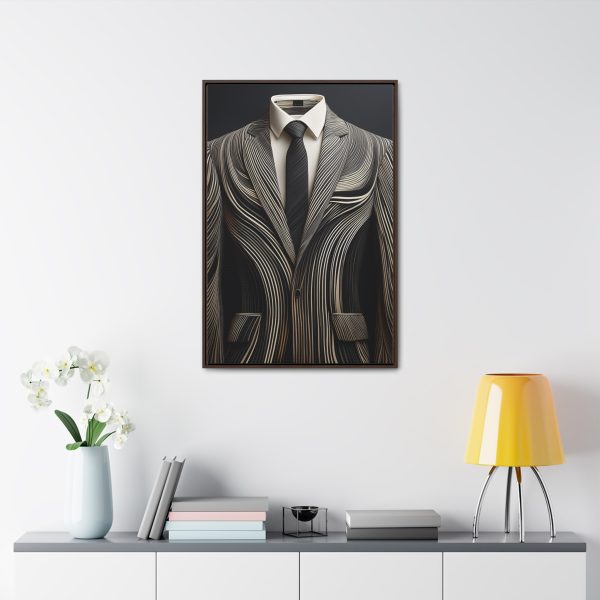 Black Suit Abstract Gallery Canvas Wraps, Vertical Frame - Image 39