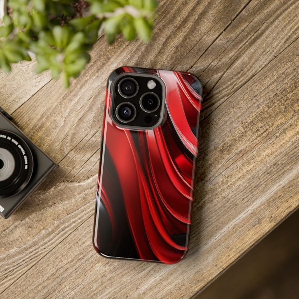 Red and Black Custom Magnetic Tough Case for iPhone - Dual Layer Protection with MagSafe® Compatibility - Matte or Glossy Finish - Image 95