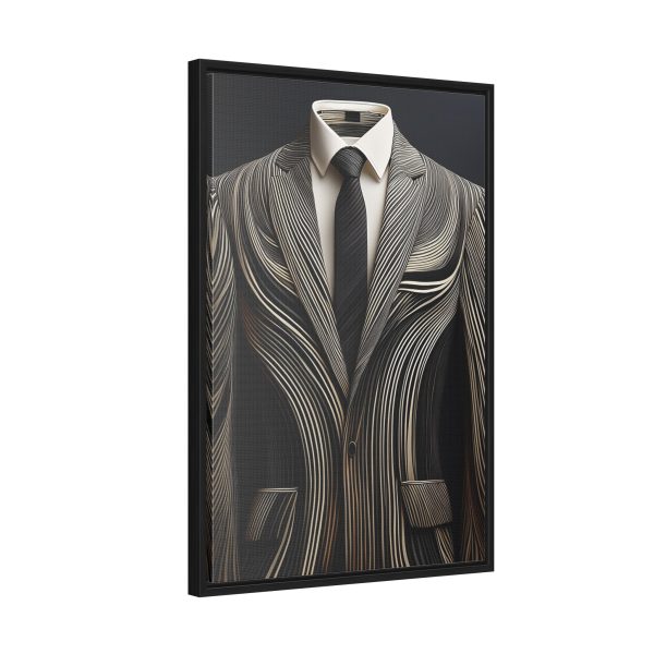 Black Suit Abstract Gallery Canvas Wraps, Vertical Frame - Image 12