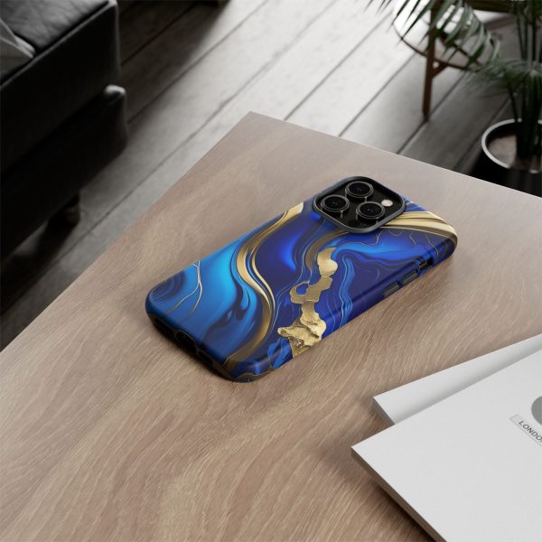 Royal Blue and Gold iPhone | Samsung | Samsung Galaxy | Google Pixel - Cell Phone Tough Cases - Image 120