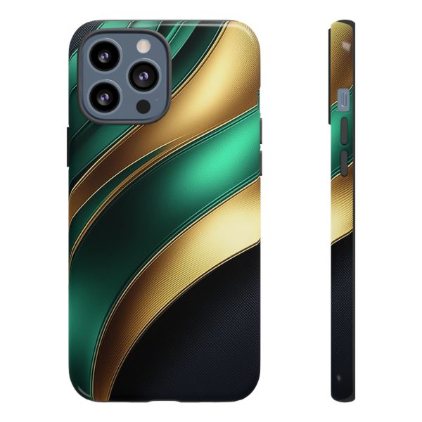 Green and Gold iPhone | Samsung | Samsung Galaxy | Google Pixel - Cell Phone Tough Cases - Image 45