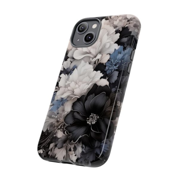 Black and White Flowers iPhone | Samsung | Samsung Galaxy | Google Pixel - Cell Phone Tough Cases - Image 106