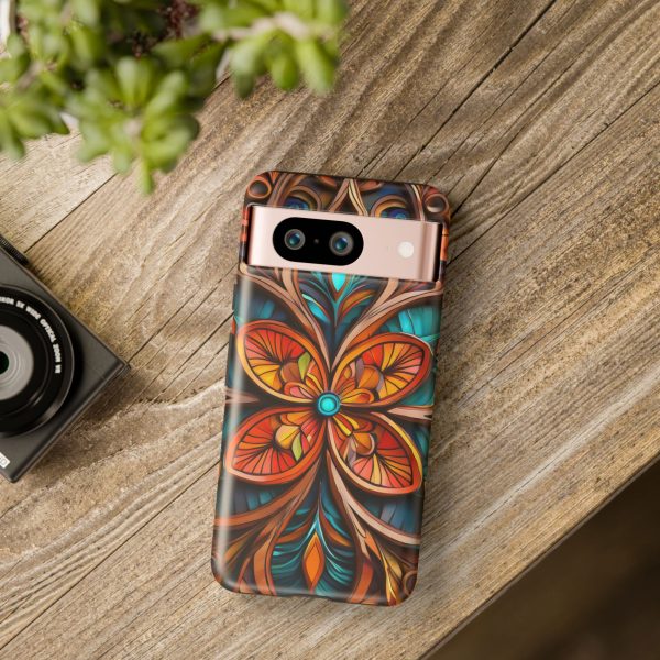 Wood Grain Flower iPhone | Samsung | Samsung Galaxy | Google Pixel - Cell Phone Tough Cases - Image 234