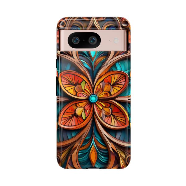 Wood Grain Flower iPhone | Samsung | Samsung Galaxy | Google Pixel - Cell Phone Tough Cases - Image 225