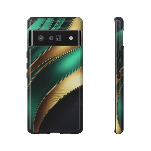 Green and Gold iPhone | Samsung | Samsung Galaxy | Google Pixel - Cell Phone Tough Cases - Image 153