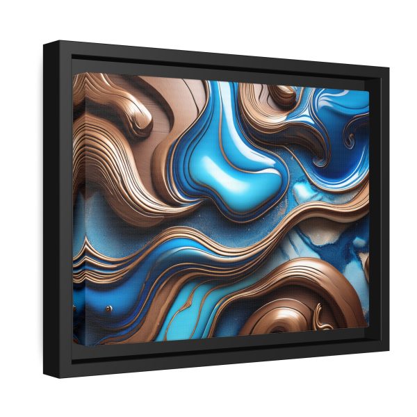 Abstract Wood Matte Canvas, Black Frame - Image 2