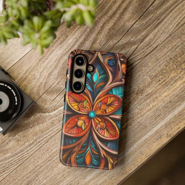 Wood Grain Flower iPhone | Samsung | Samsung Galaxy | Google Pixel - Cell Phone Tough Cases - Image 194