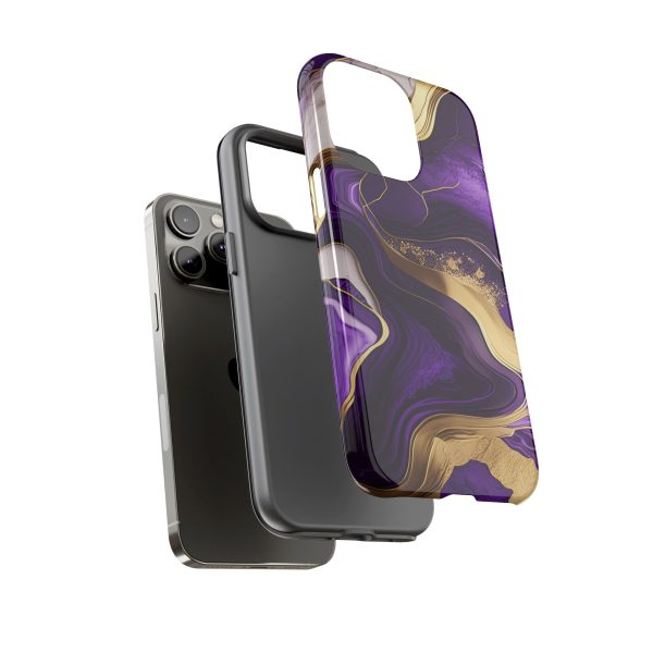 Purple and Gold iPhone | Samsung | Samsung Galaxy | Google Pixel - Cell Phone Tough Cases - Image 115