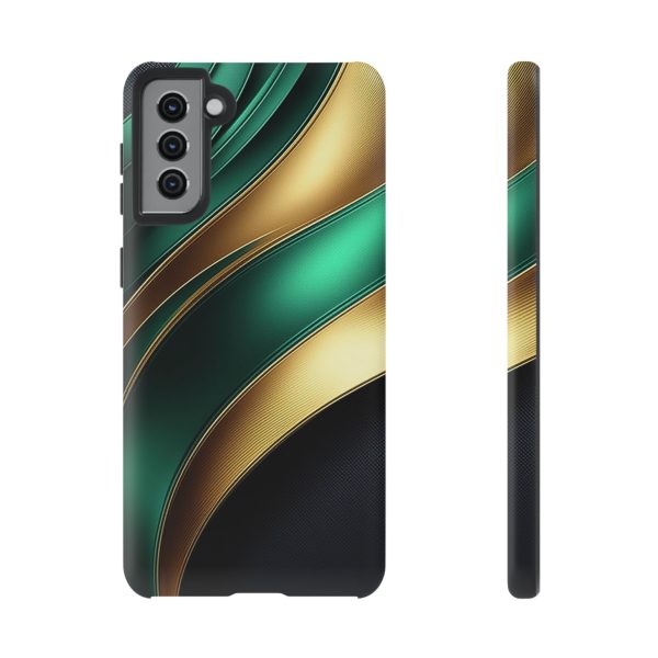 Green and Gold iPhone | Samsung | Samsung Galaxy | Google Pixel - Cell Phone Tough Cases - Image 55