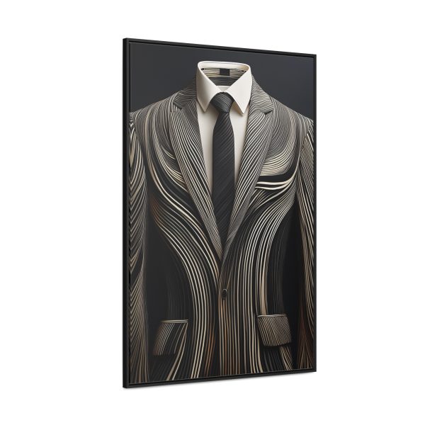 Black Suit Abstract Gallery Canvas Wraps, Vertical Frame - Image 42