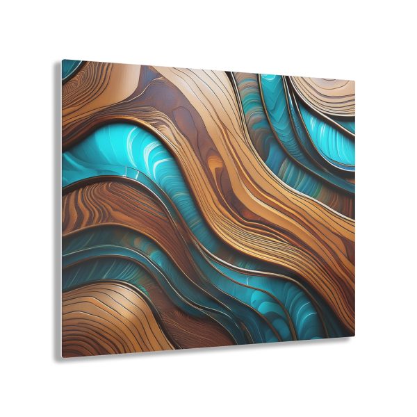 Teal and Wood Grain Acrylic Prints - Image 11