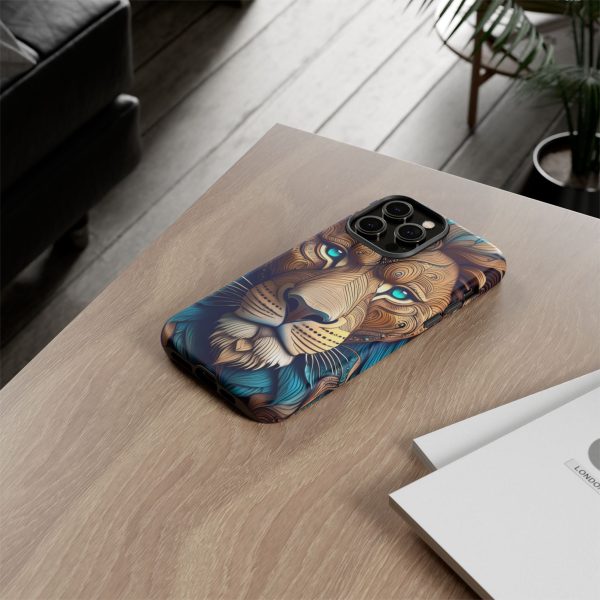 Wood Lion Art iPhone | Google Pixel - Cell Phone Tough Cases - Image 76