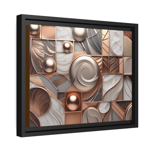 Neutral Colors Abstract Matte Canvas, Black Frame - Image 6