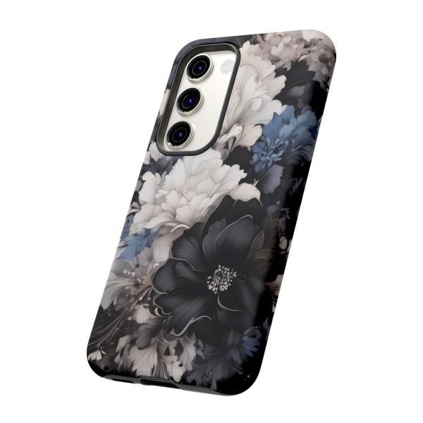 Black and White Flowers iPhone | Samsung | Samsung Galaxy | Google Pixel - Cell Phone Tough Cases - Image 126