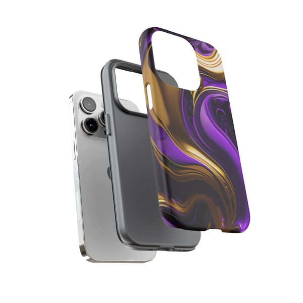 Purple and Gold Liquid iPhone | Samsung | Samsung Galaxy | Google Pixel - Cell Phone Tough Cases - Image 103