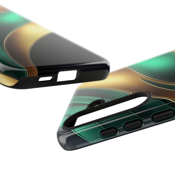 Green and Gold iPhone | Samsung | Samsung Galaxy | Google Pixel - Cell Phone Tough Cases - Image 197