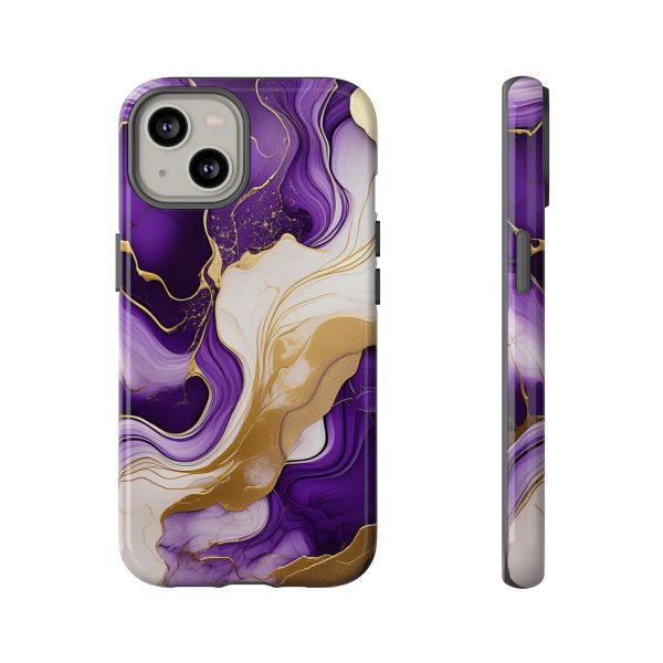 Purple and Gold 2 iPhone | Samsung | Samsung Galaxy | Google Pixel - Cell Phone Tough Cases - Image 89