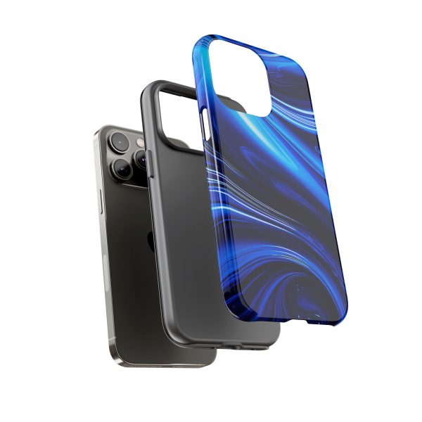 Royal Blue Wave iPhone | Samsung | Samsung Galaxy | Google Pixel - Cell Phone Tough Cases - Image 115