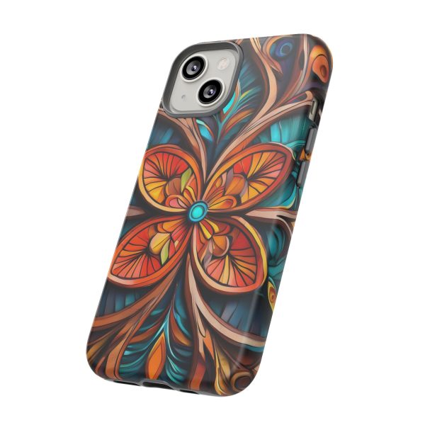 Wood Grain Flower iPhone | Samsung | Samsung Galaxy | Google Pixel - Cell Phone Tough Cases - Image 94