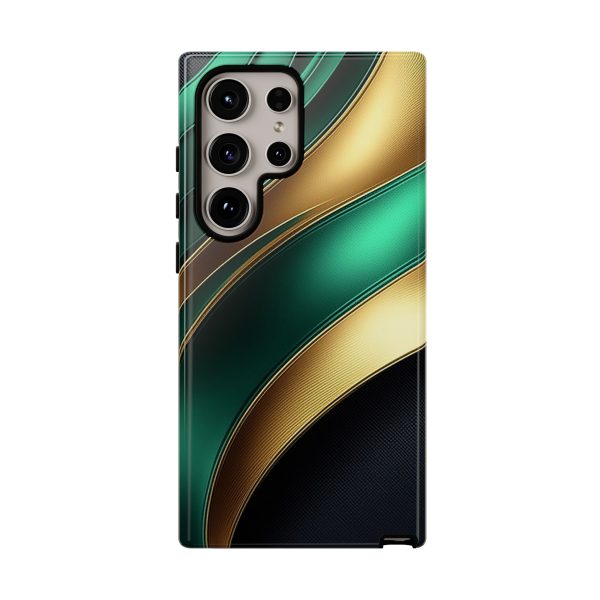 Green and Gold iPhone | Samsung | Samsung Galaxy | Google Pixel - Cell Phone Tough Cases - Image 205