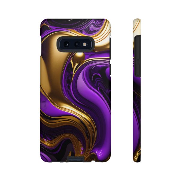 Purple and Gold Liquid iPhone | Samsung | Samsung Galaxy | Google Pixel - Cell Phone Tough Cases - Image 14